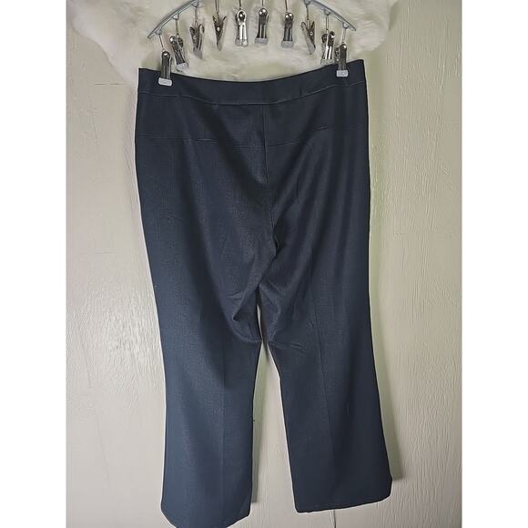 Tahari Alice Flare Slacks Pants Navy Womens 10 Office Career Formal Cocktail - Picture 5 of 6